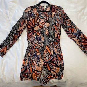 Plunging neckline jungle romper from H&M